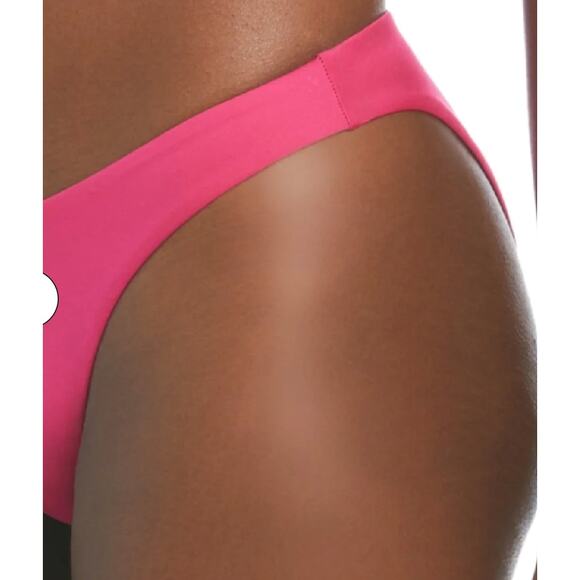 Nike Women's Solid Pink Sling Cheeky Bikini Bottoms Swimsuit Pink Large NWT - Picture 2 of 3